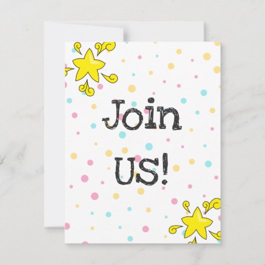 Stippen Aangepaste Foto Kaart (Achterkant)