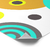 stippen abstracte cirkels poster (Hoek)