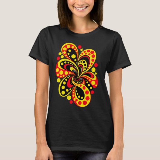 Stippen abstracte kunst t-shirt (Voorkant)