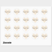 Stippen Antique Witte Hart Bedankt Ronde Sticker (Vel)