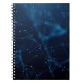 Stippen atoomlijnen verbinden veelhoek notitieboek (Voorkant)