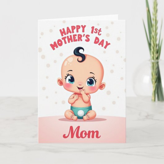 Stippen Baby Eerste Kaart (Voorkant)