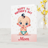 Stippen Baby Eerste Kaart (Gele Bloem)