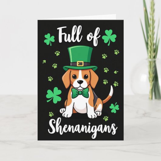 Stippen Beagle Shenanigans Kaart (Voorkant)