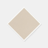 Stippen Beige & Witte Babyborrel Servet (Hoek)