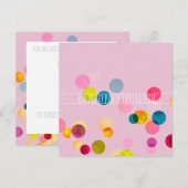 STIPPEN BIRTHDAY PARTIJINVITATION FLAT KAART (Voorkant / Achterkant)