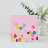 STIPPEN BIRTHDAY PARTIJINVITATION FLAT KAART (Staand voorkant)