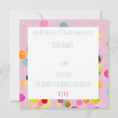 STIPPEN BIRTHDAY PARTIJINVITATION FLAT KAART (Achterkant)