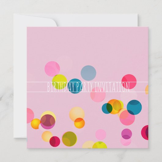 STIPPEN BIRTHDAY PARTIJINVITATION FLAT KAART (Voorkant)