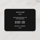 Stippen Black Elegant Visitekaartje (Achterkant)