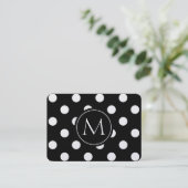 Stippen Black Elegant Visitekaartje (Staand voorkant)