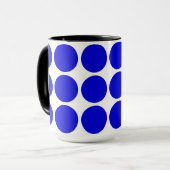Stippen blauw gepolkt mok (Voorkant links)