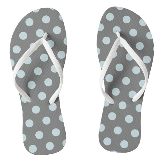 Stippen Blauw Grijs Teenslippers (Voetbed)