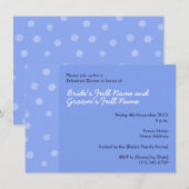 Stippen blauw repetitie binnenuit uitnodiging (Voorkant / Achterkant)