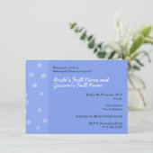 Stippen blauw repetitie binnenuit uitnodiging (Staand voorkant)