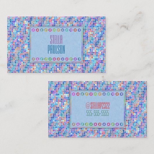 Stippen Blauw Visitekaartje (Voorkant / Achterkant)