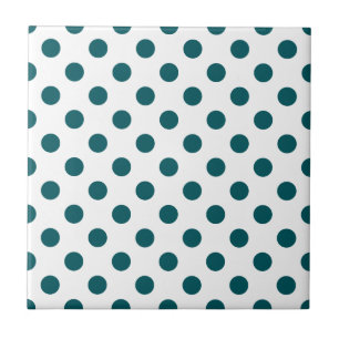 STIPPEN - BLAUWGROEN (een polka puntontwerp) ~ Tegeltje