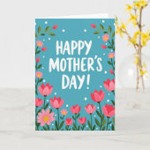Stippen Bloem Teal Kaart (Gele Bloem)