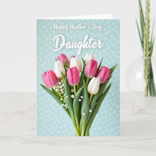 Stippen Bloemen Boeket Kaart (Voorkant)
