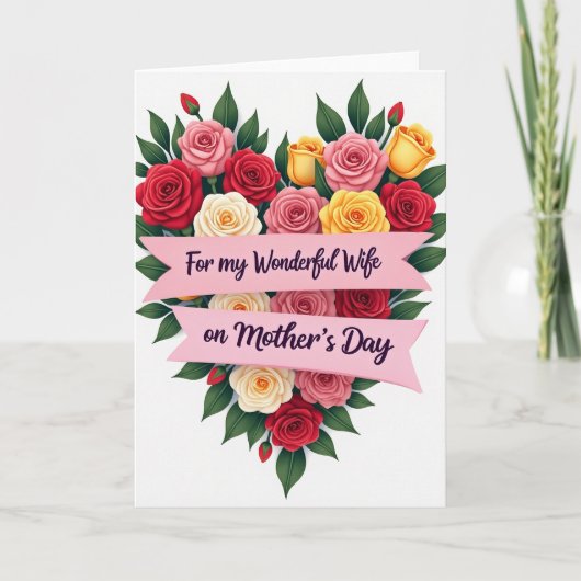 Stippen Bloemen Moeder Moederdag Kaart (Voorkant)