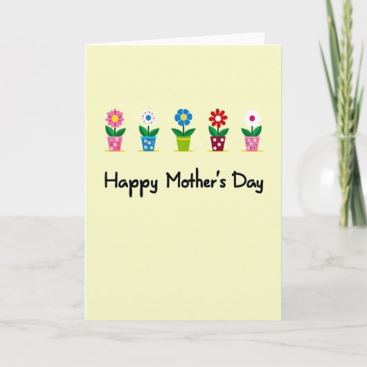 Stippen Bloempot Kaart (Voorkant)