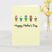Stippen Bloempot Kaart (Gele Bloem)
