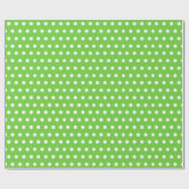 Stippen Cadeaupapier Wit en Groen (Vlak)