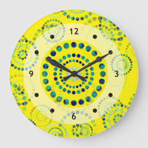 Stippen Circle Power Flowers II + uw backgr. en id Grote Klok