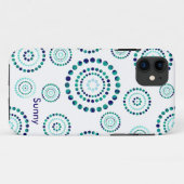 Stippen Circle Power Flowers + uw backgr. Case-Mate iPhone Case (Achterkant (horizontaal))