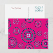 Stippen Circle Power Flowers + uw backgr. en ideeë Briefkaart (Voorkant / Achterkant)