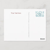Stippen Circle Power Flowers + uw backgr. en ideeë Briefkaart (Achterkant)