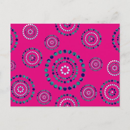 Stippen Circle Power Flowers + uw backgr. en ideeë Briefkaart (Voorkant)
