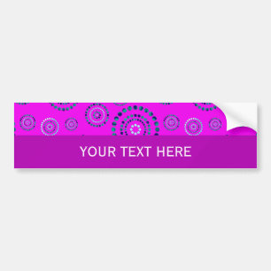 Stippen Circle Power Flowers + uw backgr. en ideeë Bumpersticker
