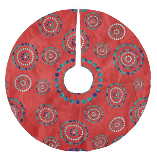 Stippen Circle Power Flowers + uw backgr. en ideeë Kerstboom Rok (Voorkant)