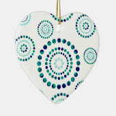 Stippen Circle Power Flowers + uw backgr. Keramisch Ornament (Rechts)