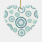 Stippen Circle Power Flowers + uw backgr. Keramisch Ornament (Achterkant)