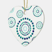 Stippen Circle Power Flowers + uw backgr. Keramisch Ornament (Links)