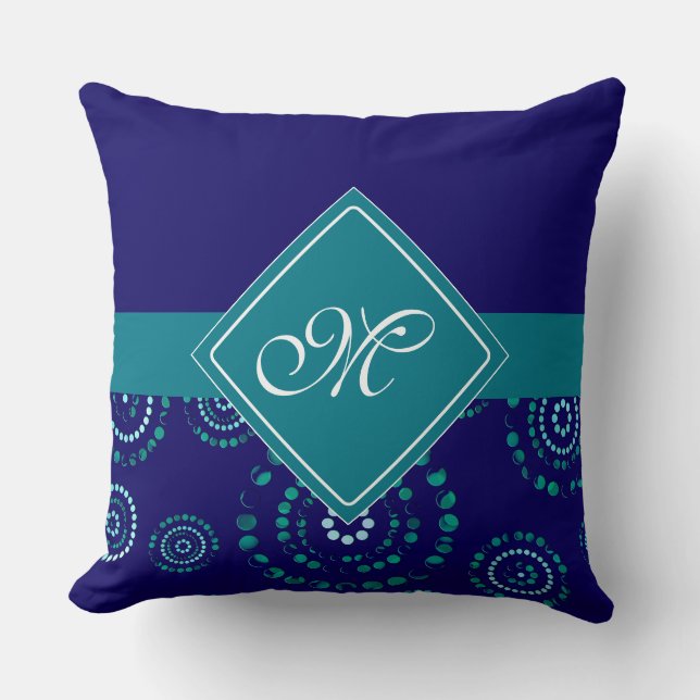 Stippen Circle Power Flowers + uw backgr. Kussen (Voorkant)