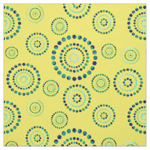 Stippen Circle Power Flowers + uw backgr. Stof