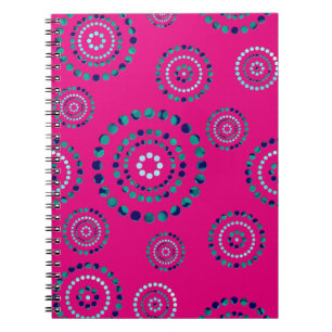 Stippen Cirkel Kracht Bloemen + je achtergrond. Notitieboek