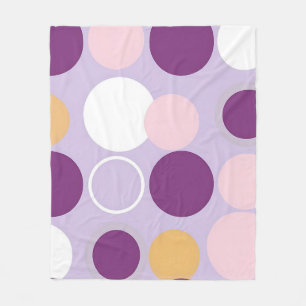 Stippen Cirkels Retro Modern Patroon Fleece Deken