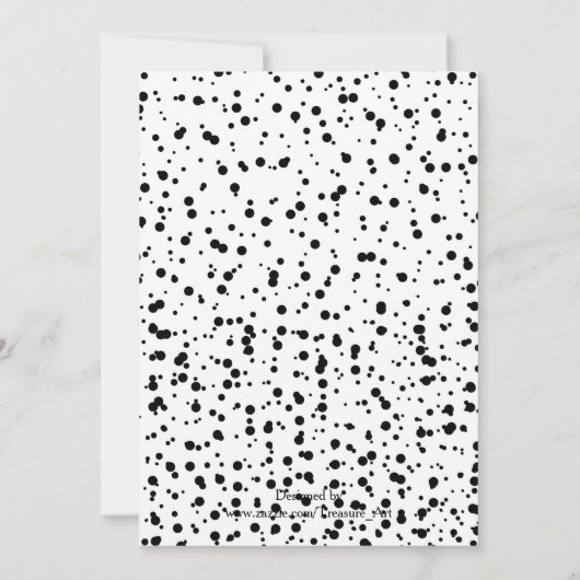 Stippen confetti en namaak goud ontwerp kaart (Achterkant)