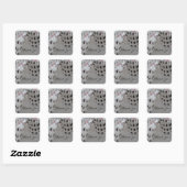 Stippen Cupcake Bekledingen Vierkante Sticker (Vel)