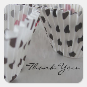 Stippen Cupcake Bekledingen Vierkante Sticker