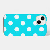 Stippen cyaan hex code 00E3F4 iPhone Hoesje (Achterkant horizontaal)