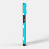 Stippen cyaan hex code 00E3F4 iPhone Hoesje (Rechterkant)