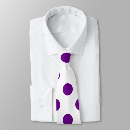 STIPPEN - DARK PAARS (een polka stip design) ~ Stropdas (Gebonden)