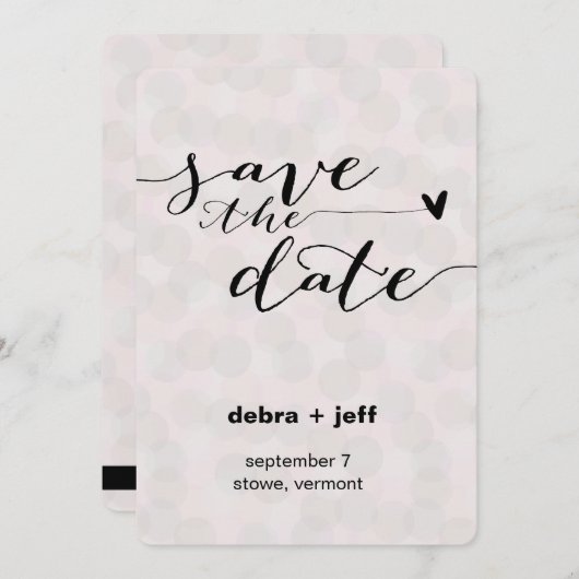 Stippen Datum opslaan Save The Date (Voorkant / Achterkant)