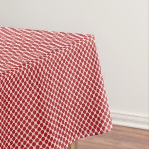 Stippen Diagonaal Grafisch Patroon Rood Wit Tafelkleed