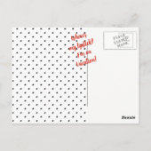 Stippen Douche Waar is mijn Lipstick Tiara Feestje Briefkaart (Achterkant)